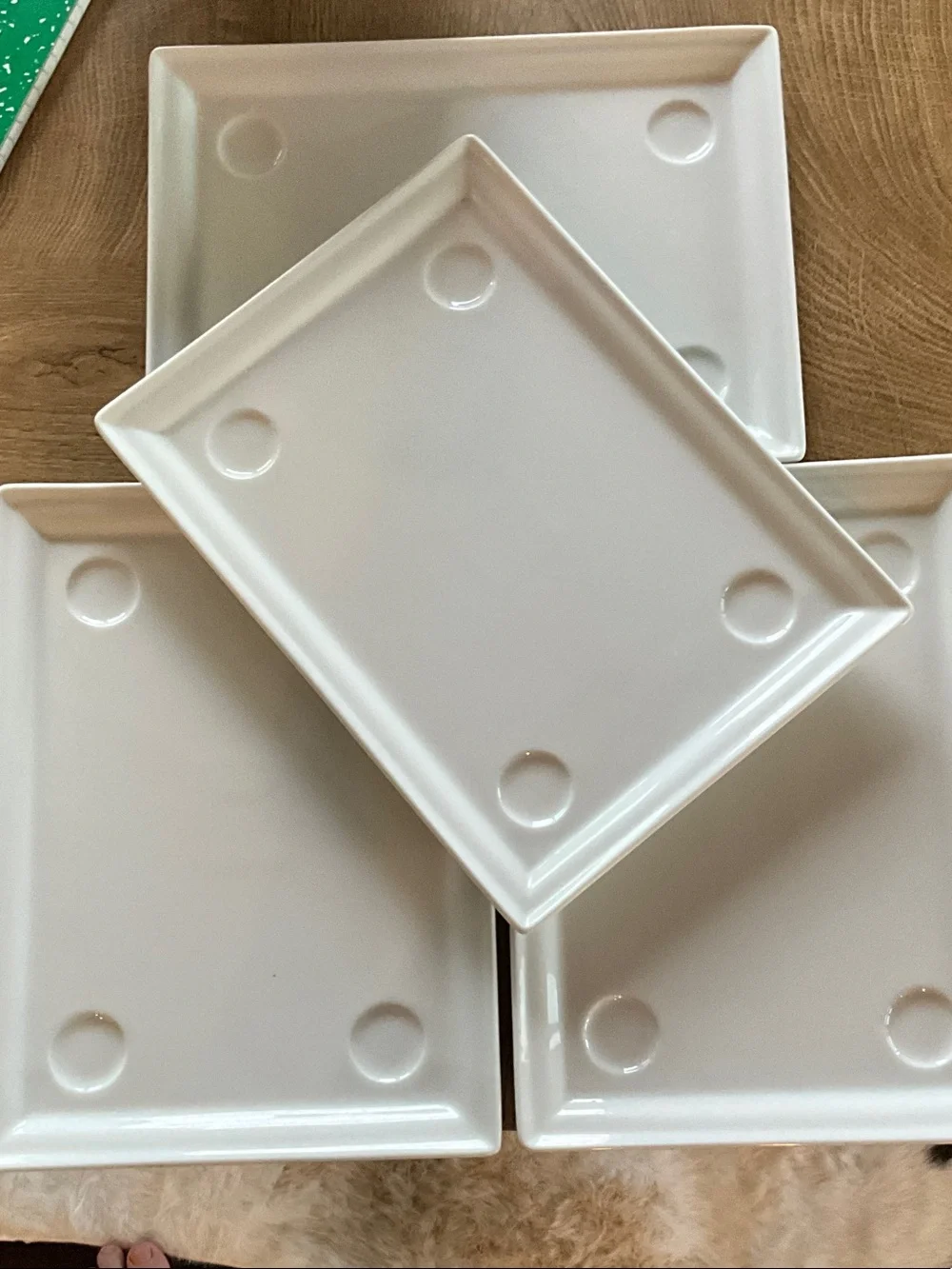 NOBU Japan White Ceramic Plate with Logo, set of 4